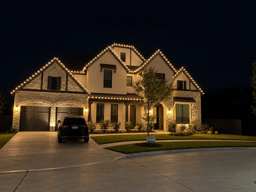 Professionally installed C9 Led Christmas Lights