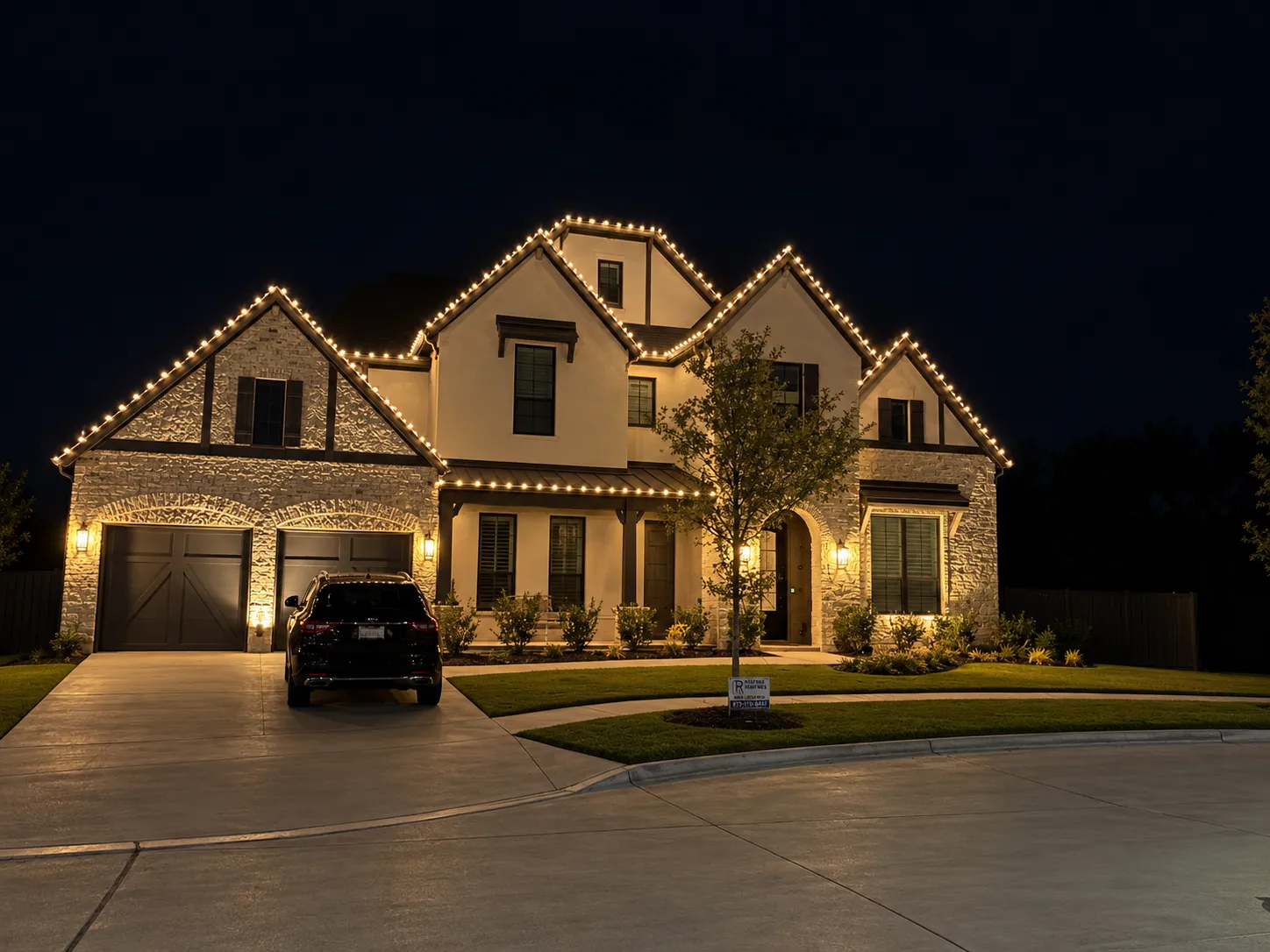 Professionally installed C9 Led Christmas Lights